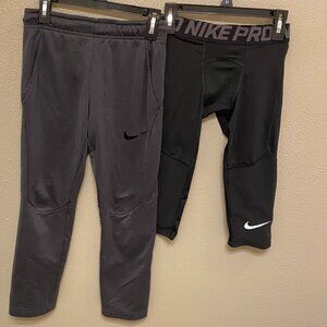 Nike Athletic Dri-Fit Pants and under/leggings (Set of 2 items) Youth SMALL